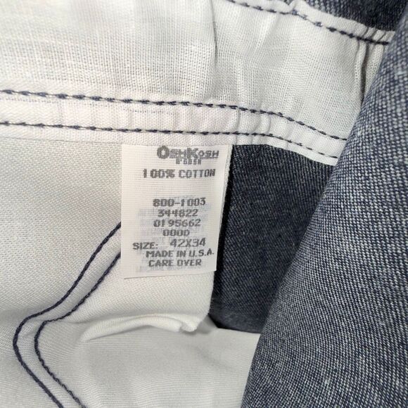 Vintage NOS OshKosh B’gosh Men’s Denim Bib Overalls – Size 42x34 – Made in USA – - Picture 9 of 16